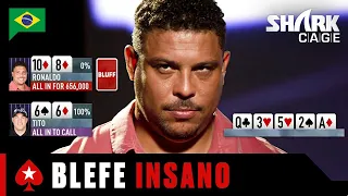 O BLEFE INSANO de Ronaldo ♠️ O Melhor da Shark Cage ♠️ PokerStars Brasil