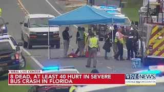 8 dead, at least 40 injured as farmworkers' bus overturns in Central Florida