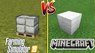 Farming Simulator 19 VS Minecraft : SHEEP TRANSPORTING & WOOL MAKING