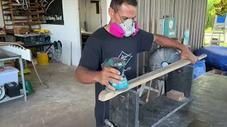 JOINTS SPEARFISHING TAHITI - BIRTH OF A VAU - INVERT ROLLER SPEARGUN - FRENCH POLYNESIA