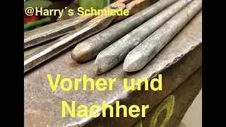 Bohrhammer Meißel DIY Reparatur! Schmieden, härten und schleifen