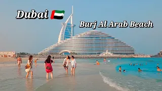 Latest From, Burj Al Arab Beach Dubai Walking Tour [4K] 🏖️