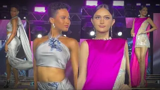 Fan favorites Alexie Brooks and Ahtisa Manalo during Miss Universe PH2024 Inaul Fashion Show