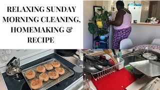 RELAXING SUNDAY MORNING CLEAN WITH ME: CLEANING MOTIVATION // HOMEMAKING// RECIPE