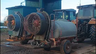 Pulverizando laranja+ colocando a bomba do pulverizador🚜💨