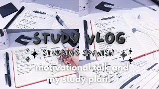 STUDYVLOG: STUDYING SPANISH | Motivational Study, Language Study Plan and Tips on learning languages