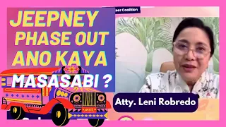 KOMENTO NI ATTY LENI SA PHASE OUT NG JEEPNEY SA PILIPINAS🌷💗