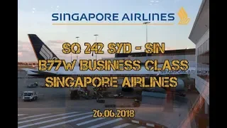 SQ242 | SYD - SIN | B77W Business Class Flight Report | Singapore Airlines SQ #14