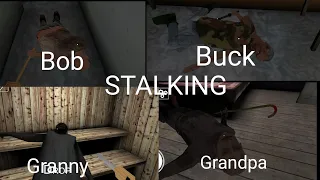 Stalking Bob, Buck, Granny, and Grandpa in The Twins in Extreme Mode
