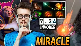 MIRACLE First 7.34 INVOKER Game with NEW Hand of Midas