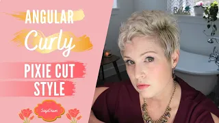 Angular Curly Pixie Cut Style