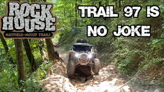 Hatfield McCoy Rockhouse Black Trail 97 | Hardest Trail on Rockhouse? | Can Am X3 | RZR Turbo S