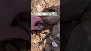 RARE Blue Quartz found on a desert hike!!