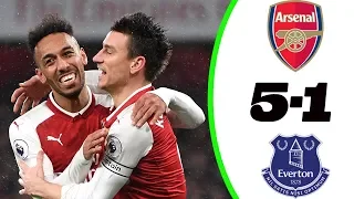 ARSENAL 5-1 EVERTON: AUBAMEYANG MARKS DEBUT WITH FINE CHIP WHILE RAMSEY NET [HAT -TRICK]!!