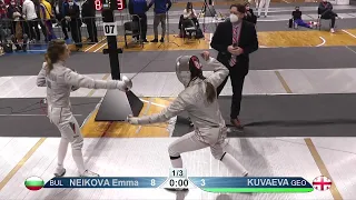 2022 941 T32 10 F S Individual Cadets NoviSad SRB ZCH 7 KUVAEVA GEO vs NEIKOVA BUL