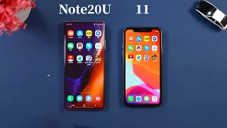 Samsung Note 20 Ultra vs IPhone 11 Speed Test  compassion || IPhone 11 vs Note 20 Ultra speed Test