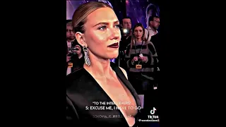 #pov: you're scarjo wife at the premiere or Avengers Endgame with her on the red carpet #scarjo