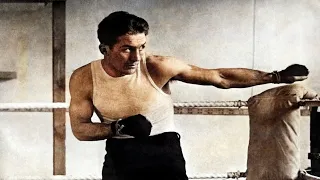 Georges Carpentier RARE Training before the "Fight of the century" COLORIZED