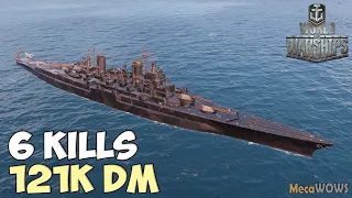 World of WarShips | Constellation | 6 KILLS | 121K Damage - Replay Gameplay 4K 60 fps