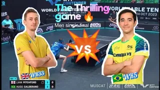 Hugo Calderano Vs Liam Pitchford|WTT Contender Muscat 2023| Men Singles final