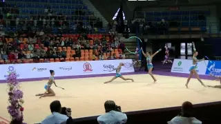 RUS  group 2 hoops+6 clubs  Grand Prix Moscow 2015 All-around