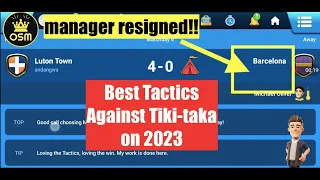 Ultimate Tactics OSM 2023/2024 to Crush 442B Tiki-Taka #osm #onlınesoccermanager