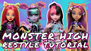 Monster High G3 Doll Restyle Tutorial & Walkthrough! Tips & Tricks For Restyling Your Dolls!