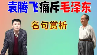 解读袁腾飞讲过的精彩语句：例如称毛泽东“狗屁不懂”、“人渣”、“歪门邪道一拍脑门就上来”、“干什么什么不灵”等等，袁腾飞用最通俗易懂的语言表达了最晦涩难懂的道理，一句话顶别人十万句