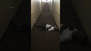 Crack Head sleeping in hallway