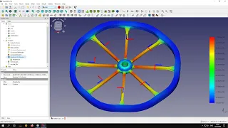 Centrifugal force in FreeCAD FEM, structure analysis the flywheel