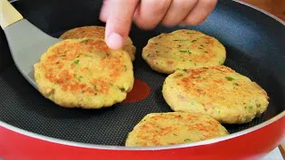 BURGER TONNO E PATATE SENZA FRIGGERE SENZA FORNO 3 INGREDIENTI 10 MINUTI burger di patate e  tonno