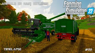 FS22| HARVESTING 30000 liter SOYBEANS| Animals on Haut Beyleron| #22