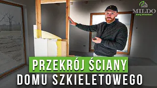 PRZEKRÓJ ŚCIANY ZEWNĘTRZNEJ DOMU SZKIELETOWEGO