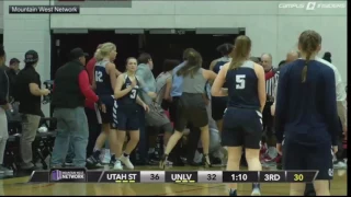 Brawl erupts between UNLV, Utah State women's basketball teams