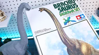Brachiosaurus Diorama Set - Tamiya Dinosaur UNBOXING and Review!