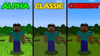 Steve Skin Evolution in Minecraft