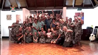 Fiji's Acting Chief of Protocol delivers a statement at the Waitangi Day celebration