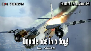 Fw 190: 14 kills, bomber intercept over Normandy | Double ace in a day | IL-2 WW2 Combat Flight Sim