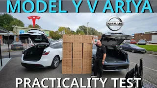 Nissan Ariya V Tesla Model Y - the pros and cons of each and practicality test