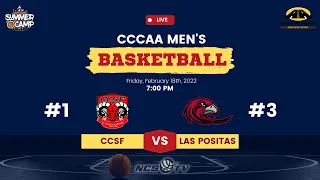 City College of San Francisco vs Las Positas College Men's Basketball LIVE 2/18/22