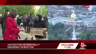 Beacon Street flooded with protesters