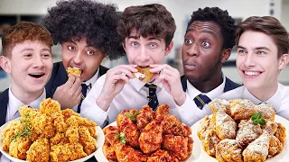 British Highschoolers try Korean Chicken for the First Time!