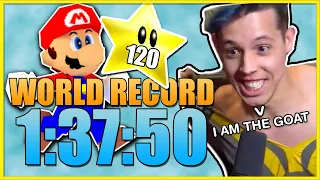 NEW Super Mario 64 120 Star WORLD RECORD in 1:37:50 by Cheese