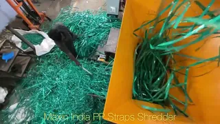 PP Straps Shredder, PP Straps Crusher, Packing Strips Crushing, #PPPackingsstrapsshreddingmachine,