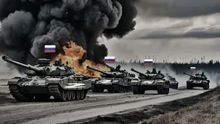 Just arrived! German LEOPARD 2A6, instantly blows up dozens of Russian T-72s | at the border