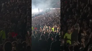Jacoby Shaddix from Papa Roach jumps in crowd ROCKZILLA Tour 2023