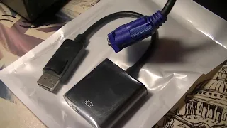 Как подключить монитор  с ВГА (VGA) к ДИСПЛЕЙПОРТ (DisplayPort)
