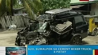 BP: SUV, sumalpok sa cement mixer truck sa Davao City; 6 patay