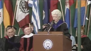 Watch: Barbara Bush's 1990 commencement speech at Wellesley