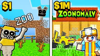 $1 vs $1,000,000 ZOONOMALY in Minecraft!